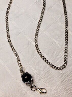 No.01 Safety face mask strap-chain with Galaxy Staras Golden Sand silver color